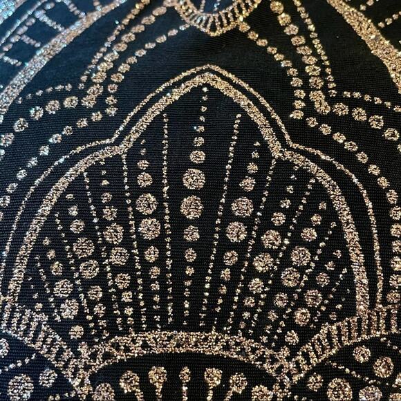 Jump Apparel Black Gold Dress Small - Picture 4 of 9